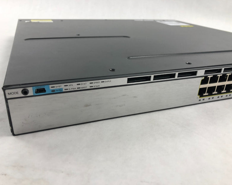 Cisco Catalyst WS-C3750X-24T-S 24-Ports Gigabit Network Switch
