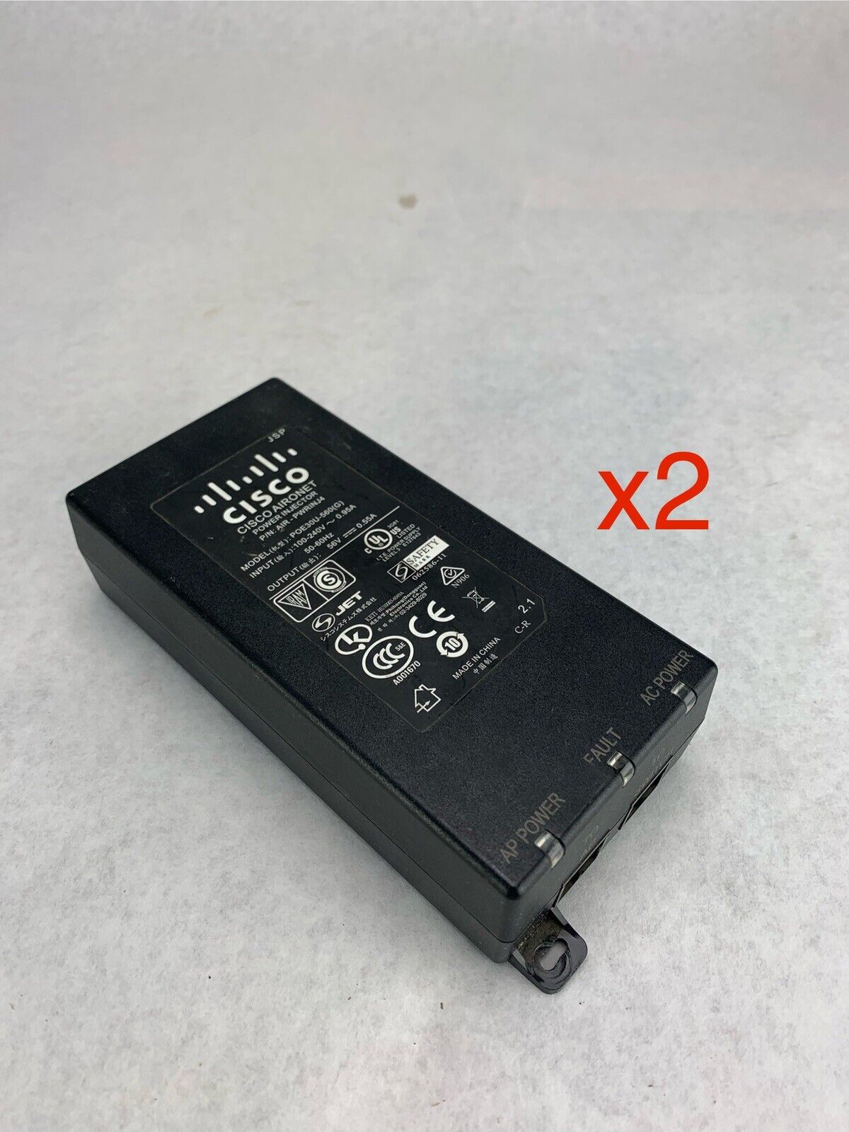 Cisco POE30U-560(G) Power Module Adapter AIR-PWRINJ4 56V (Lot of 2)