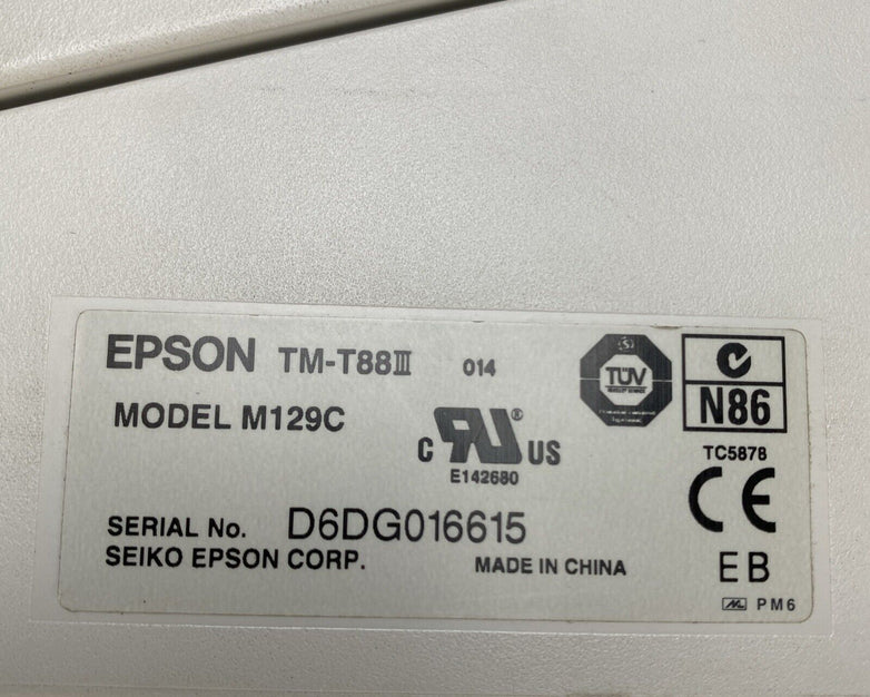 Epson TM-T88III M129C Reciept Thermal Printer FOR PARTS with NO RETURNS