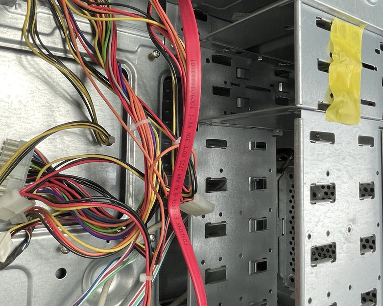 Retro Black mATX Computer Chasis w/ 285 Power Supply Barebones