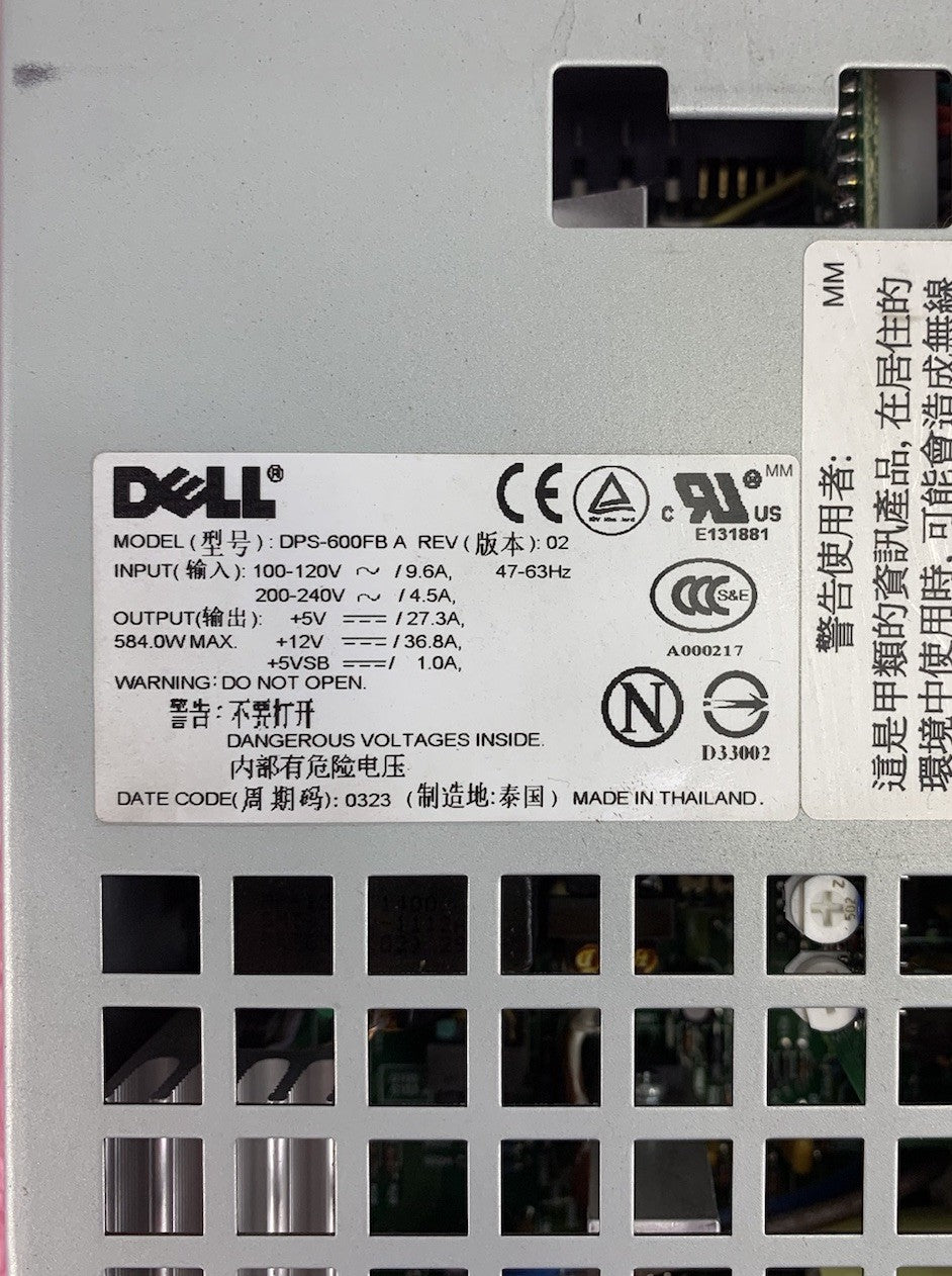 Dell DPS-600FB 600W Power Supply