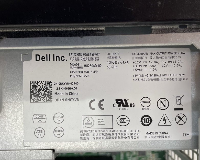 Dell OptiPlex 7010 DT Core i3-3220 3.30 GHz 4 GB Ram No HDD No OS