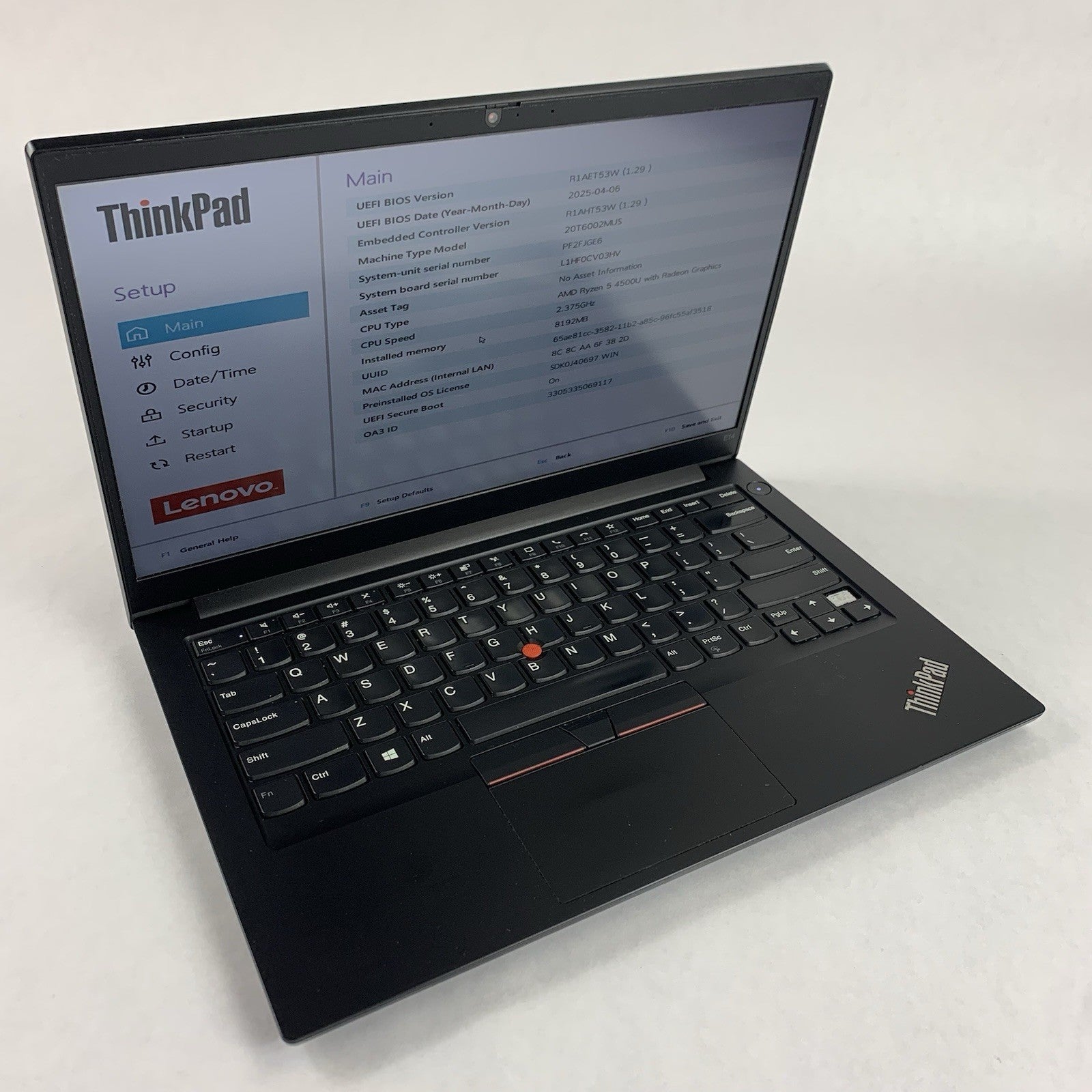 Lenovo ThinkPad E14 Gen 2 Ryzen 5 4500U 2.375 GHz 8 GB Ram No OS/SSD/AC/Pagedown0