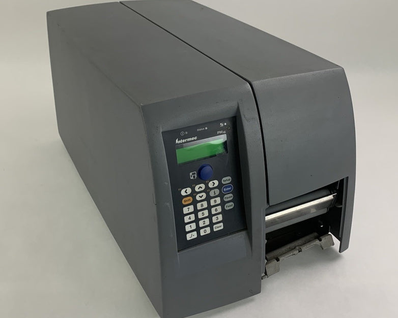 Intermec PM4i 203dpi IPL Thermal Label Printer - Tested Missing Front Door