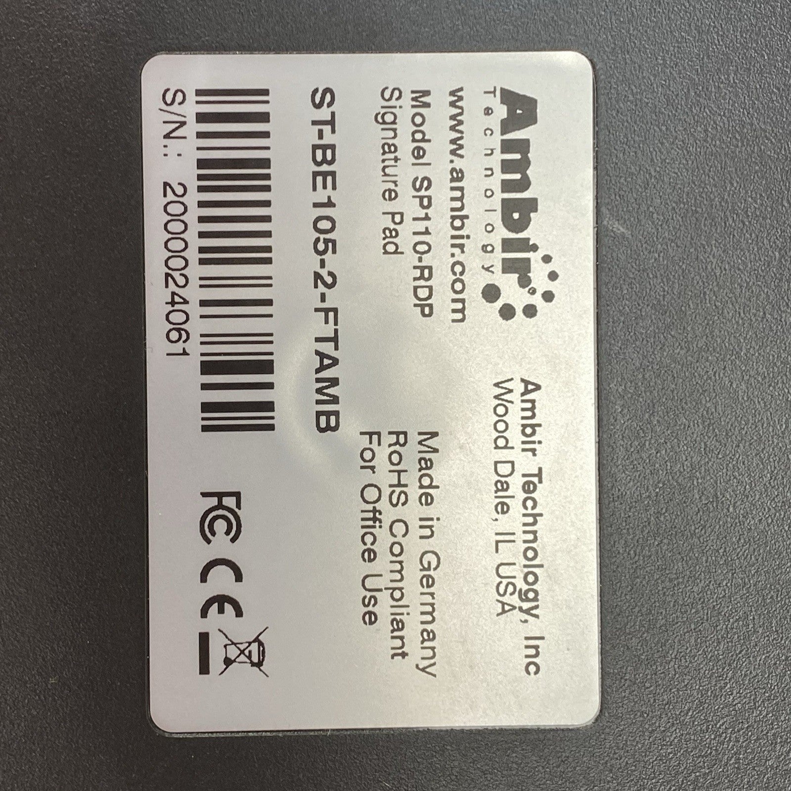 Ambir Technology SP110-RDP Signature Pad Tested