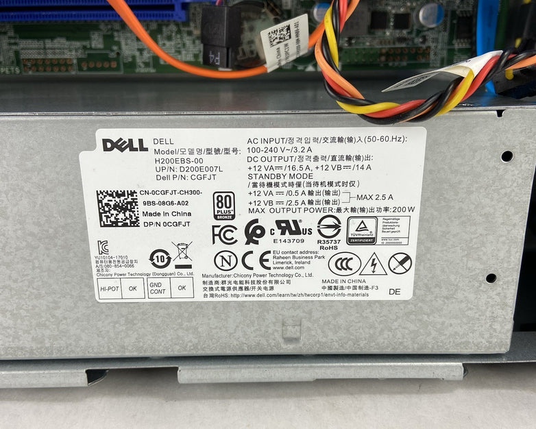Dell Optiplex 7070 SFF Intel Core i5-9600 3.1GHz 8GB RAM No HDD No OS