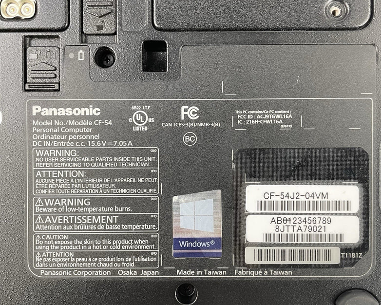 Panasonic ToughBook CF-54 14" i5-7300U 2.60 GHz 8 GB RAM No SSD/OS/AC/Batt