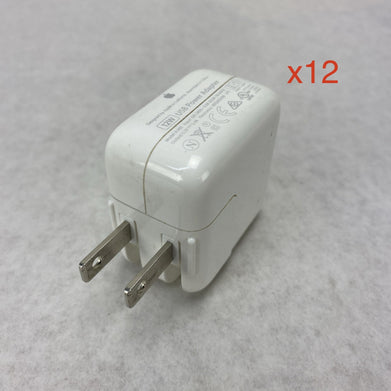 Apple A1401 12W 5.2V 2.4A Single USB Wall Charger Power Adapter - Lot of 12
