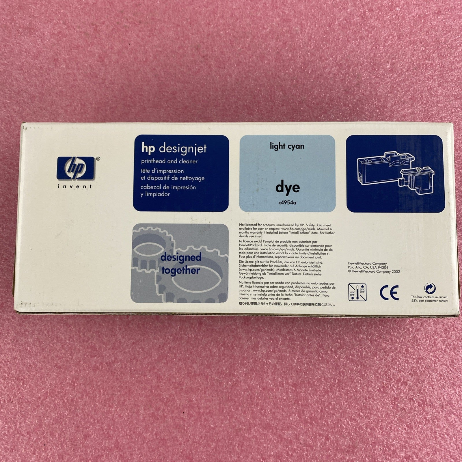 HP C4954A 81 Light Cyan Printhead and cleaner Designjet 5000 25 APR 20084