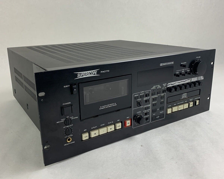 SuperScope PAC770U Professional Sound System Mixer CD Player Tested Mic 1 Bad