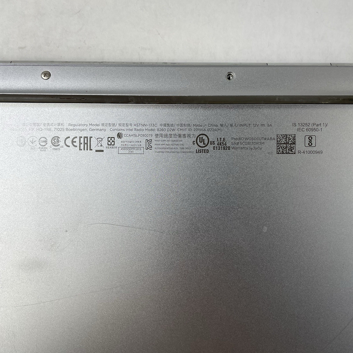 HP EliteBook Folio G1 12.5" M5-6Y54 1.10 GHz 8 GB RAM No SSD/OS/AC12