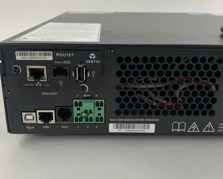 Vertiv GXT5-2000LVRT2UXL 2000VA 1800W UPS RDU101 Tested No Batteries No Ears