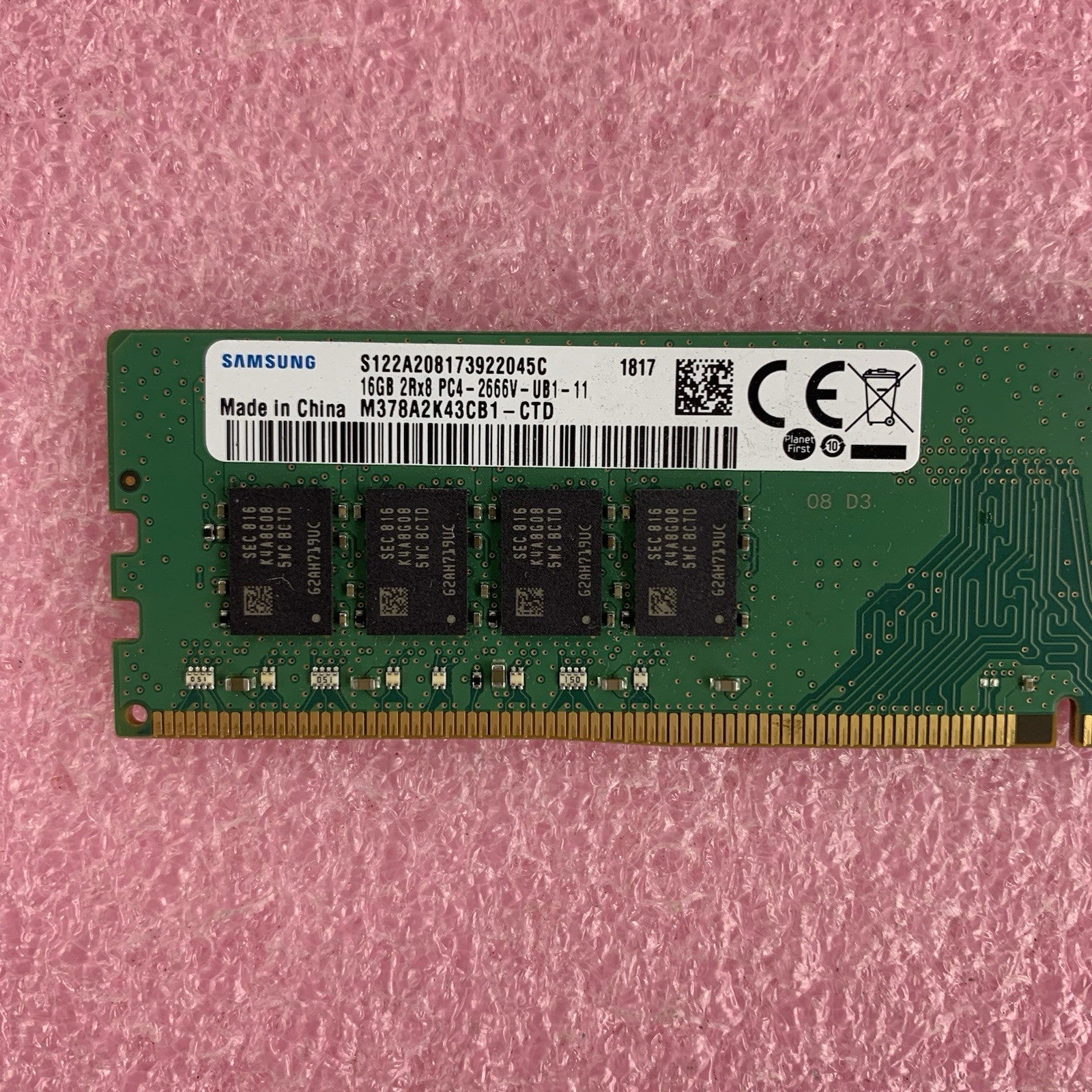 Samsung M378A2K43CB1-CTD 16 GB 2RX8 PC4-2666V PC Desktop Memory RAM2