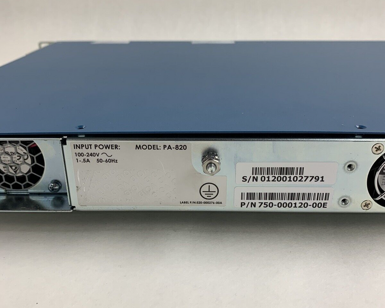 Palo Alto Networks PA-820 Firewall Security Appliance NO OS No HDD