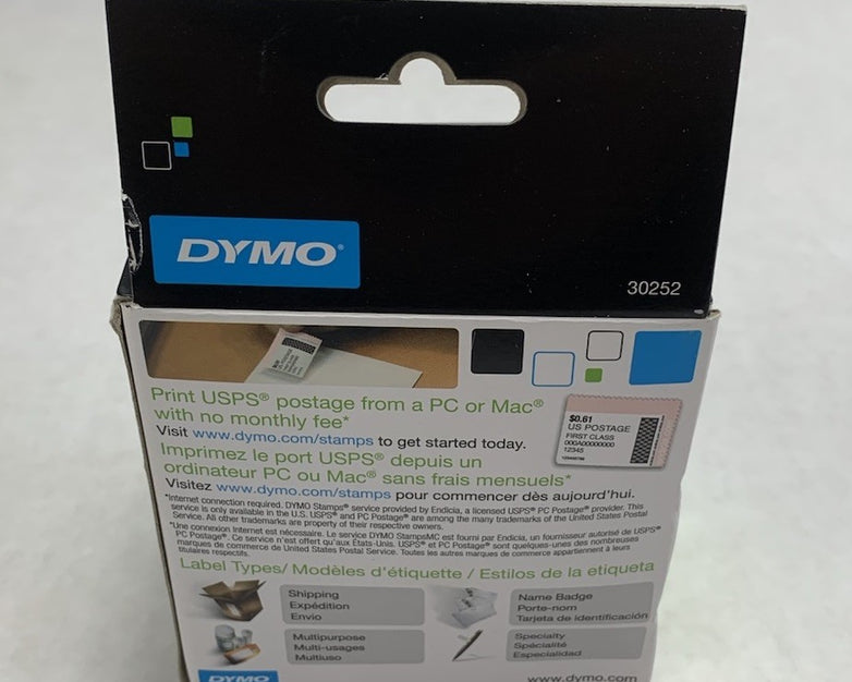 Dymo 30252 28mm x 89mm White Address Labels (Lot of 2)
