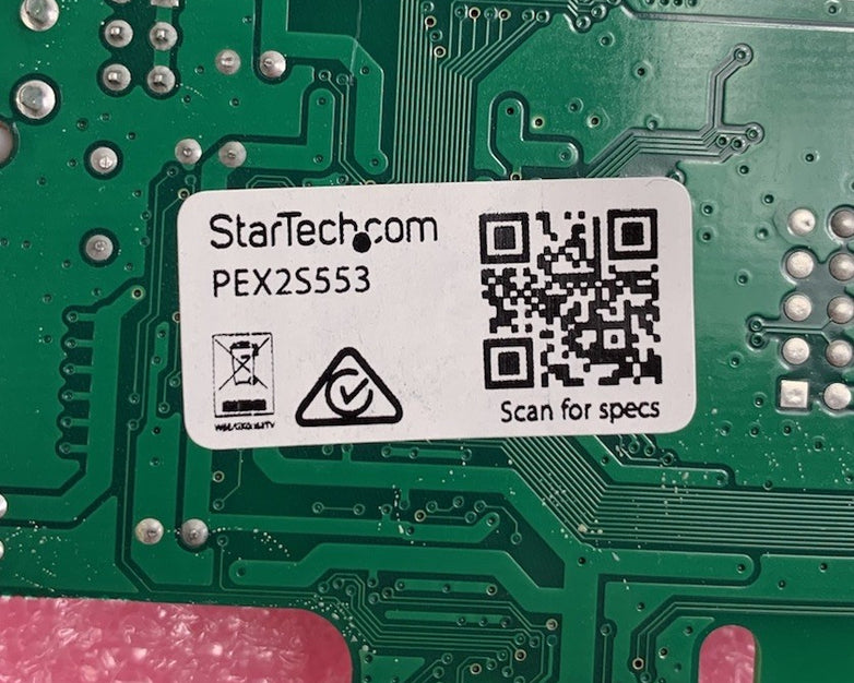 Startech.com PEX2S952LP 2 Port PCIe RS-232 Serial Card Lot of 2 Untested