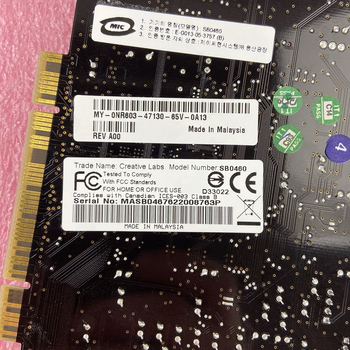 Creative Labs Sound Blaster X-Fi SB0460 PCI Audio Card8
