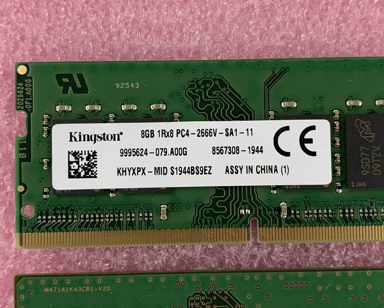SK Hynix Micron Samsung Kingston 8 GB 1Rx8 PC4-2666V Memory Ram Mixed Lot of 8x