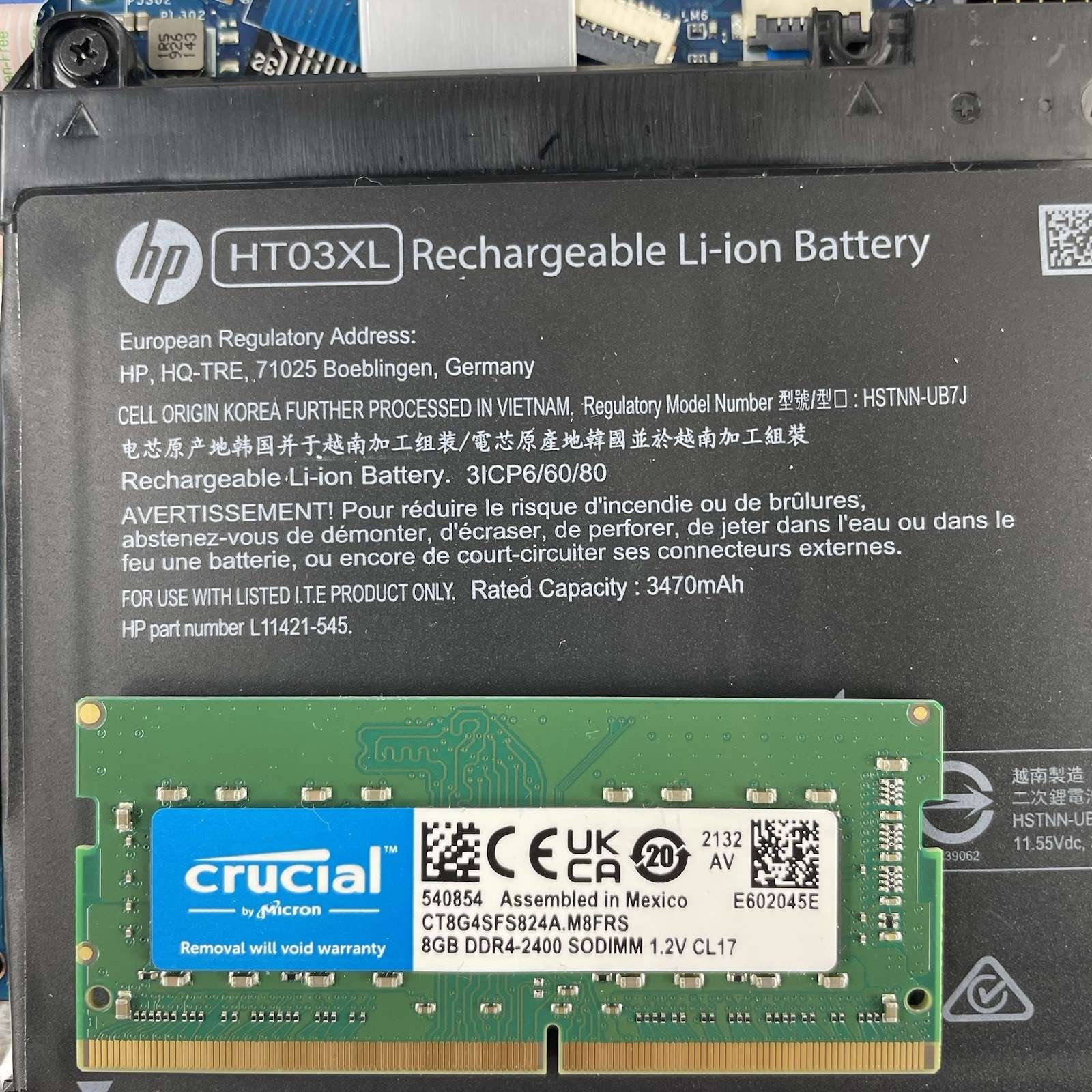 HP 15-da0046nr 15.6" i3-7020U 2.30 GHz 8 GB RAM No SSD No OS No AC18