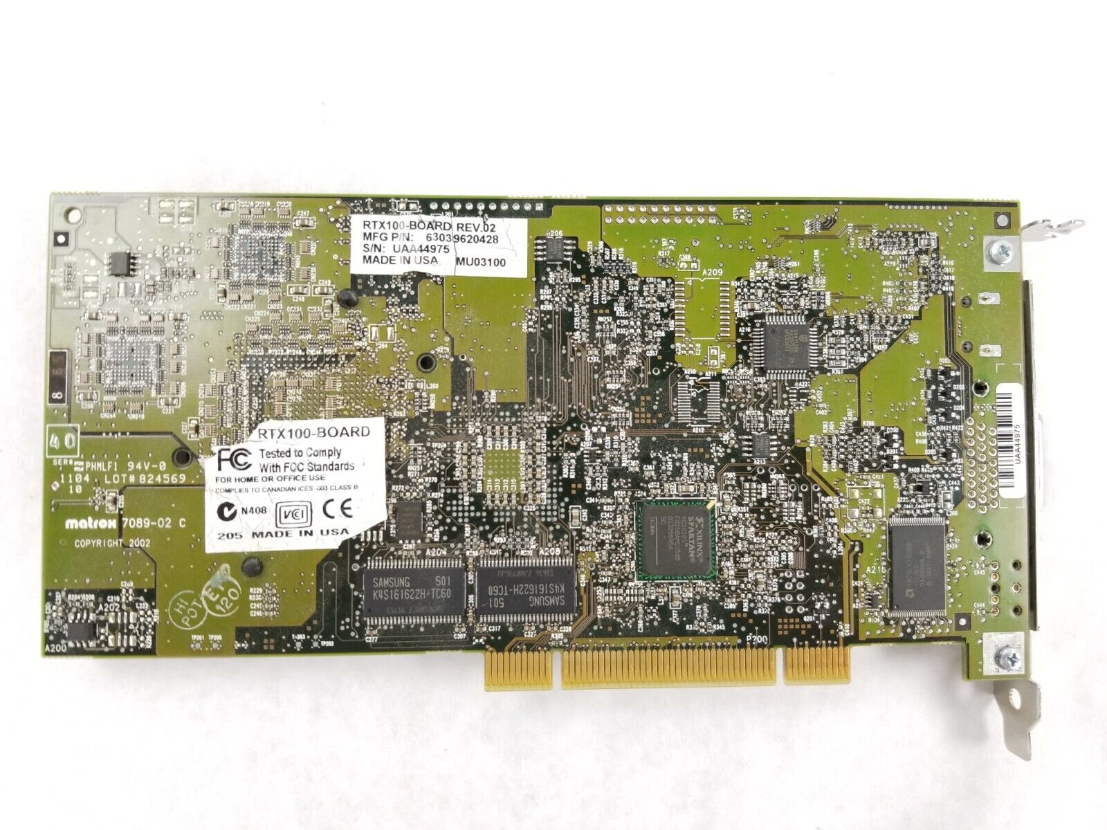 Matrox 7089-02 C RTX100 Board