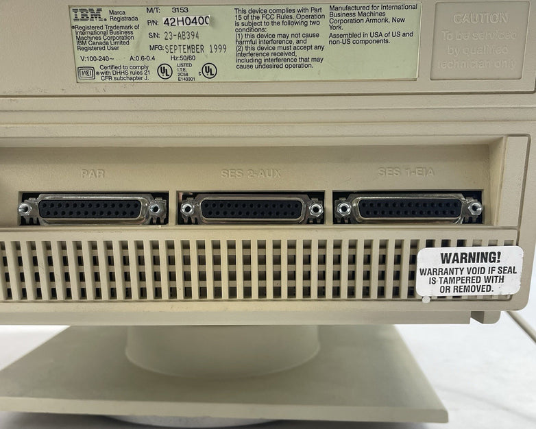 IBM Info Window II 3153 CRT Terminal Power Tested
