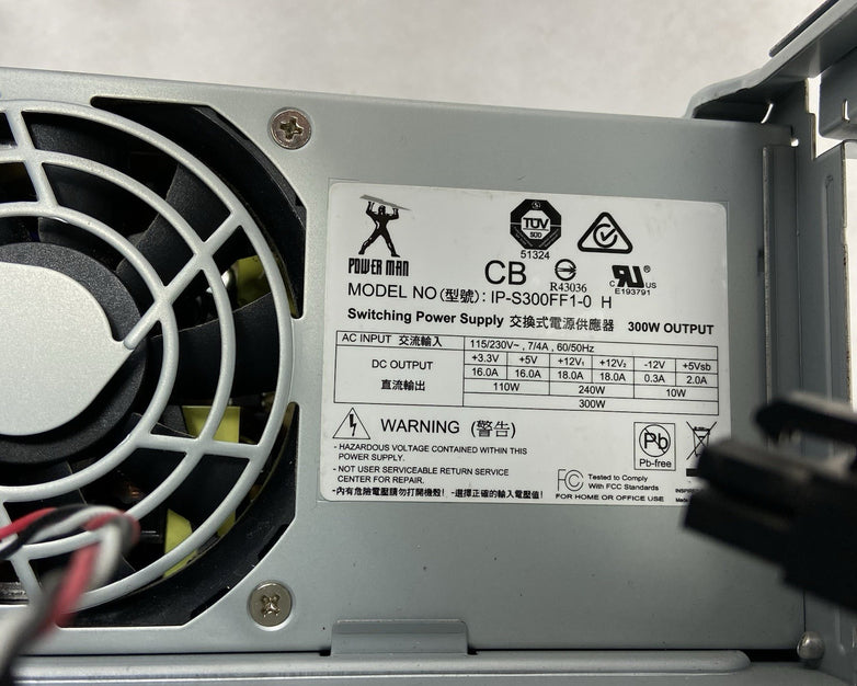 ByteSpeed Value H110M-C SFF mATX Computer Case Power Man IP-S300FF1-0 H 300W PSU