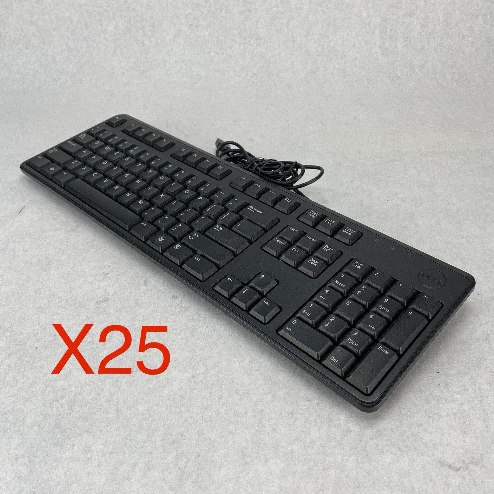 Black Dell KB212-B USB Wired 104-Key Desktop Computer Keyboard Lot of 25