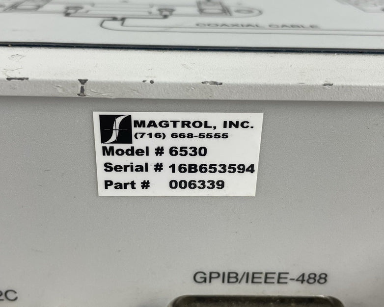 Magtrol 6530 3-Phase Power Analyzer Power Tested For Parts Missing Buttons