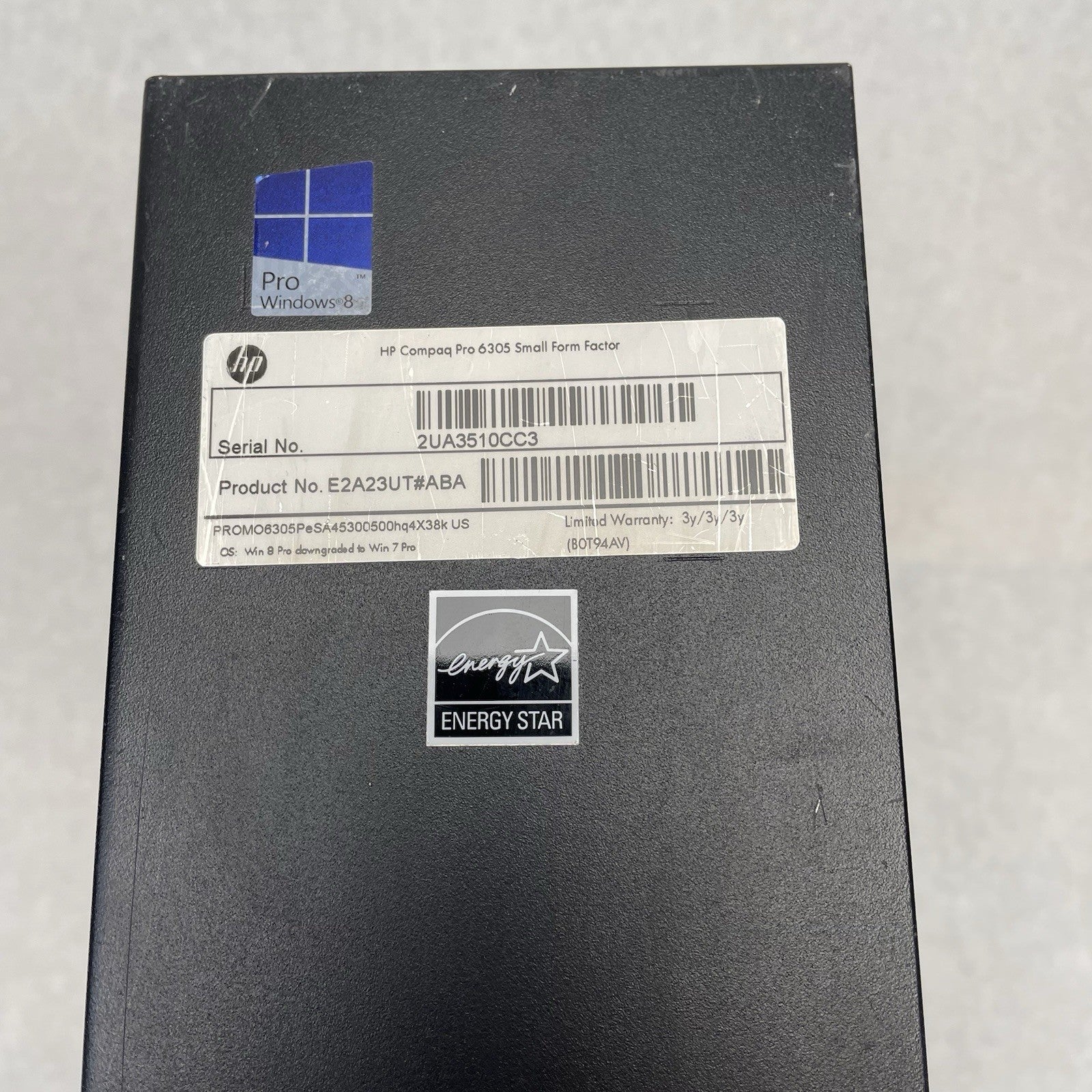 HP Compaq Pro 6305 SFF AMD A4-5300B 3.4 GHz 4 GB RAM No HDD No OS