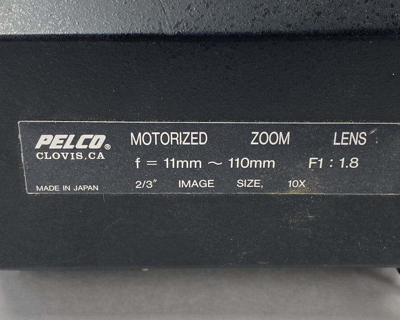 Pelco TV10AC-1 Motorized Zoom Lens f = 11mm - 110mm f 1 - 1.8 Untested