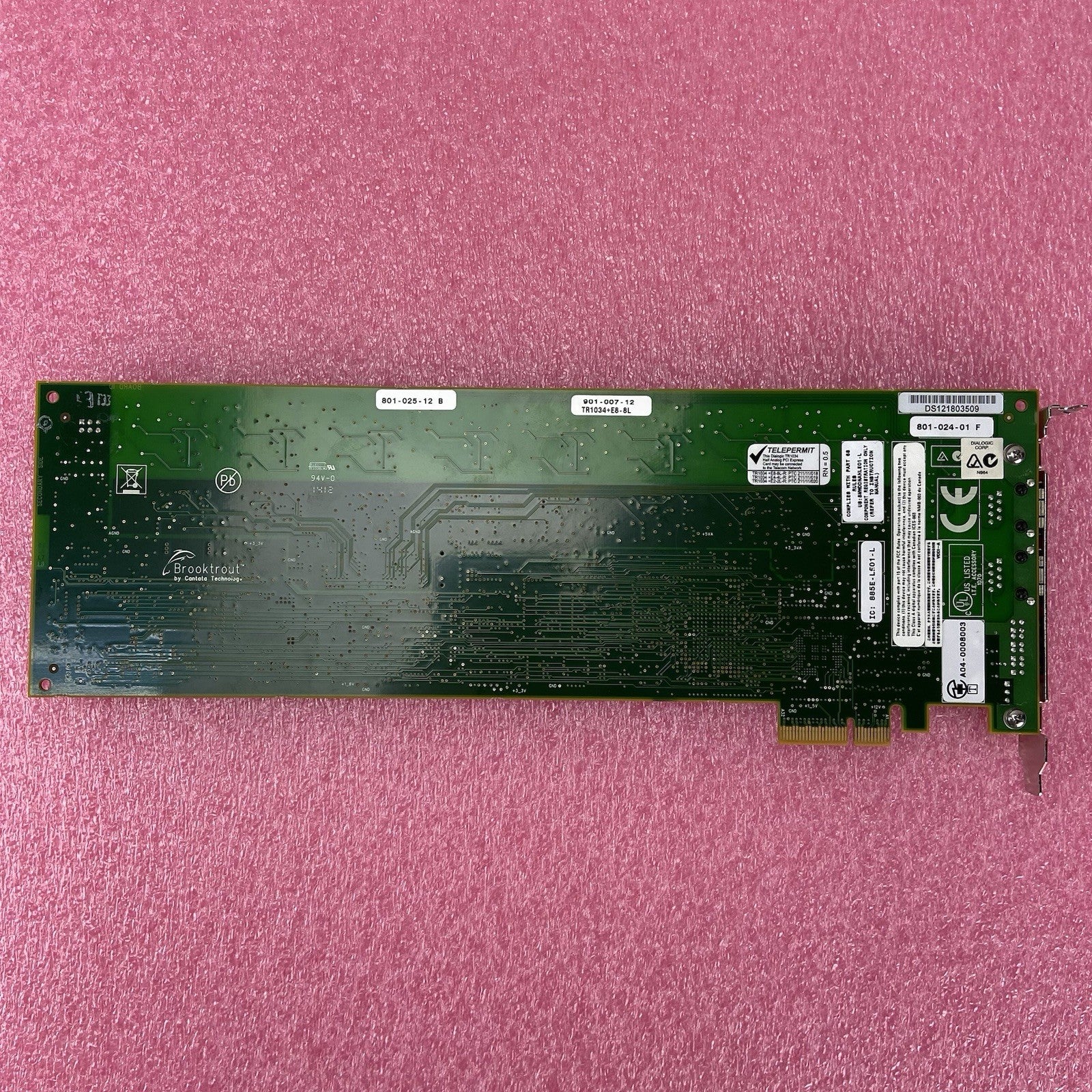 Canta Tech Brooktrout Telepermit TR1034+E8-8L PCIe Fax Board5