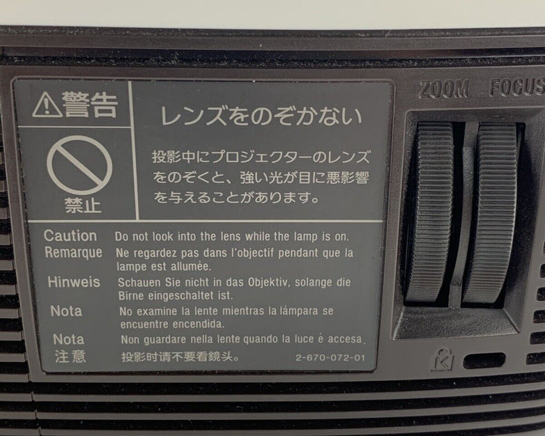 Sony VPL-ES3 LCD Data Projector 50-60Hz Tested 176 Lamp Hours