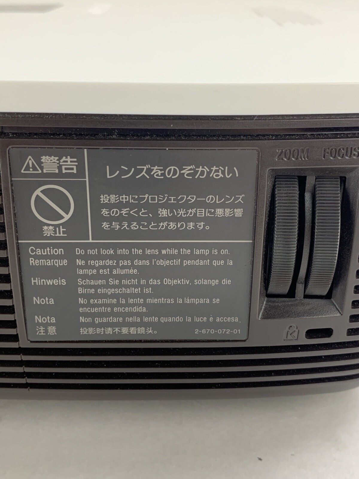Sony VPL-ES3 LCD Data Projector 50-60Hz Tested 176 Lamp Hours