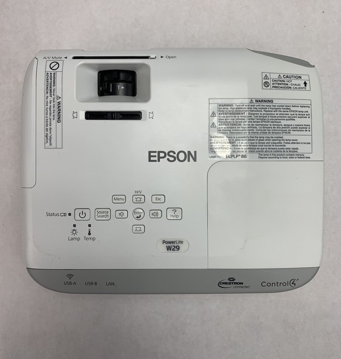 Epson PowerLite W29 H690A LCD Lamp Projector 2334 Lamp Hours - No Remote6