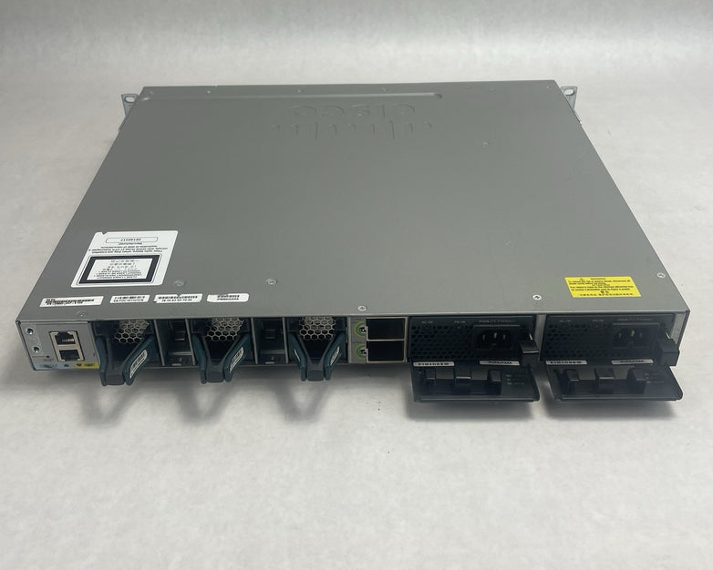 Cisco WS-C3850-24P-S V03 Switch 24-Port Gigabit PoE+ w/ 2x PSU Tested & Reset