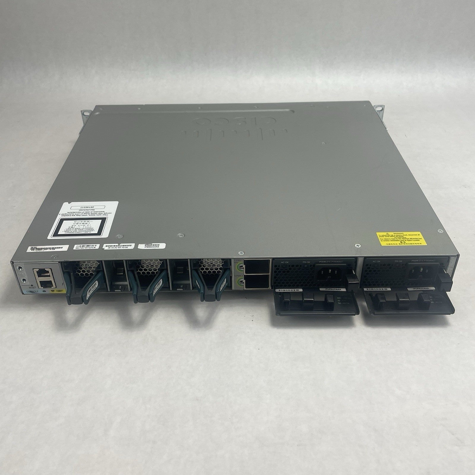 Cisco WS-C3850-24P-S V03 Switch 24-Port Gigabit PoE+ w/ 2x PSU Tested & Reset8