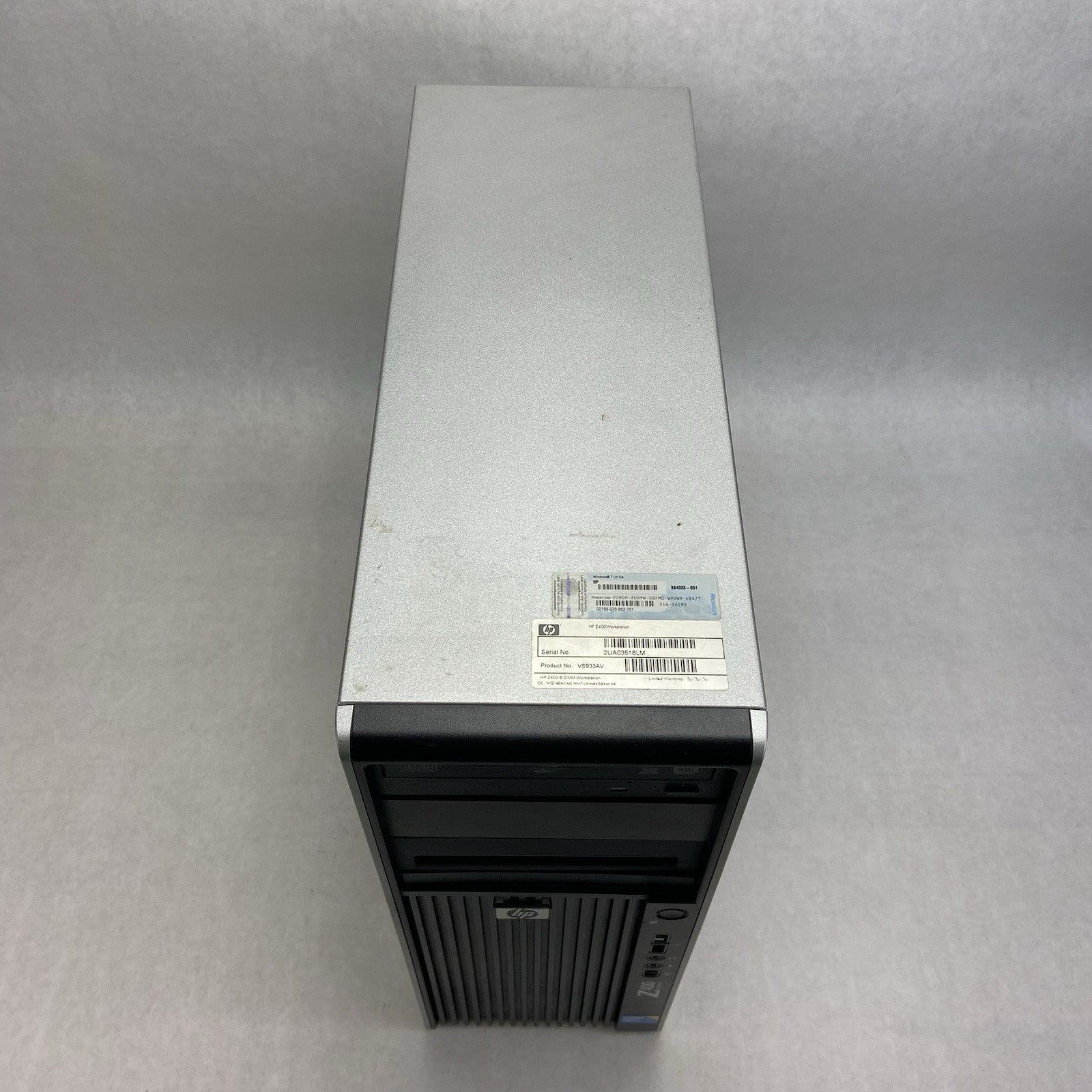 HP Z400 Workstation MT Intel Xeon W3502 2.4GHz 12GB RAM No HDDOS Quadro NVS 2952