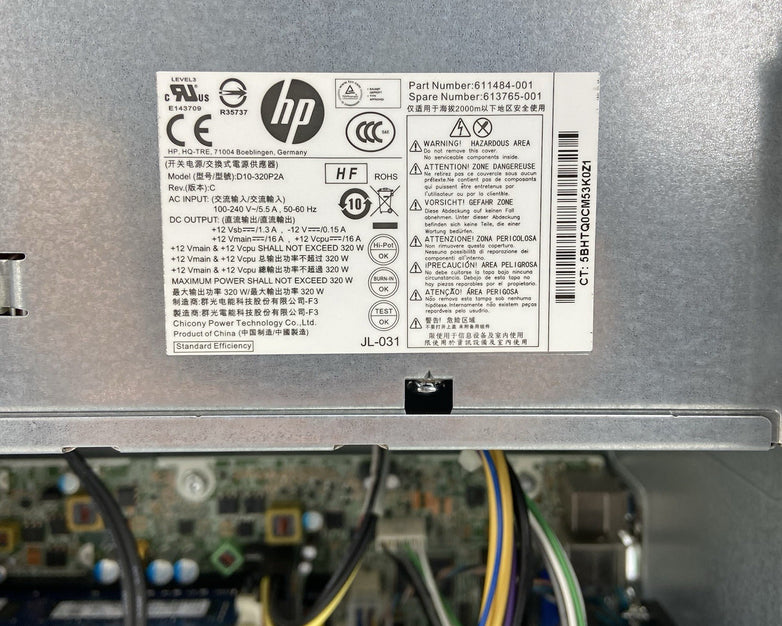 HP Compaq Pro 6300 MT Intel Core i5-3570 3.4GHz 4GB RAM No HDD No OS