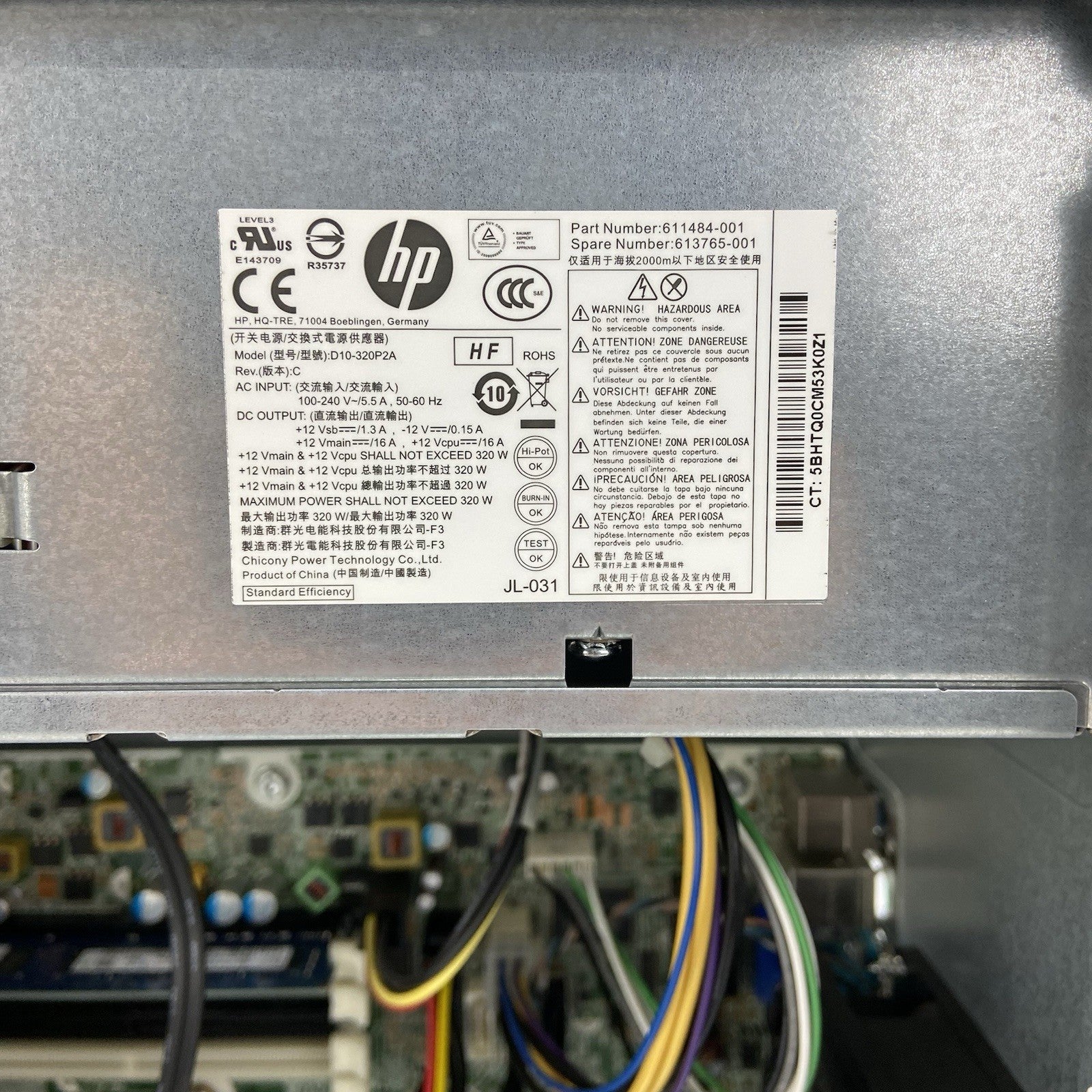HP Compaq Pro 6300 MT Intel Core i5-3570 3.4GHz 4GB RAM No HDD No OS9