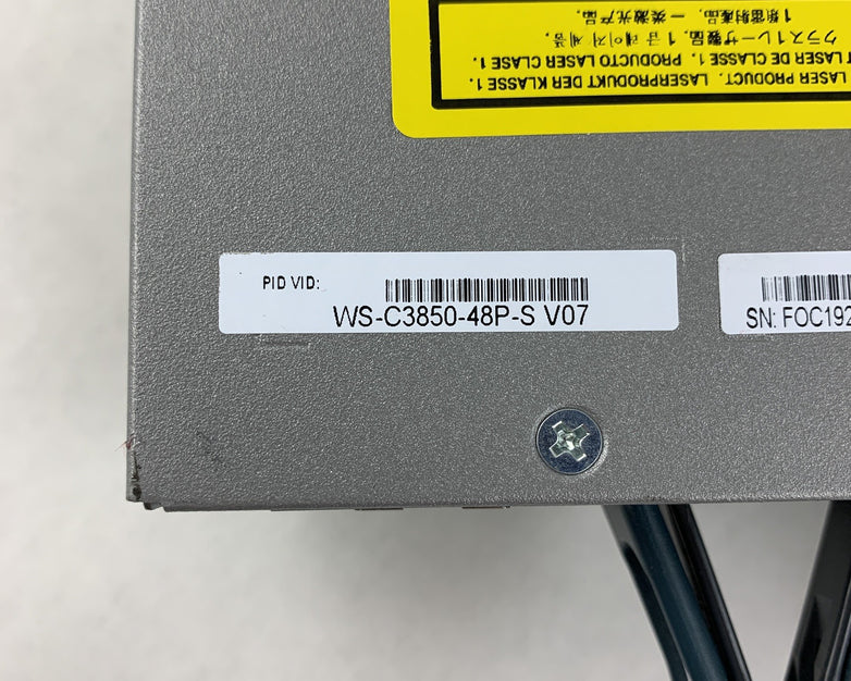 Cisco WS-C3850-48P-S V07 Catalyst 3850 w/ C3850-NM-4-1G Switch Tested Reset
