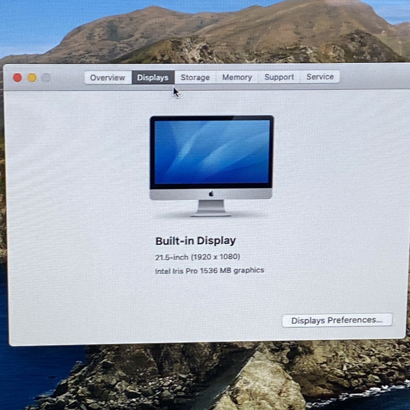 Apple A1418 iMac 21.5" 2013 2.7GHz Core i5 8GB RAM 250GB SSD macOS 10.15.82
