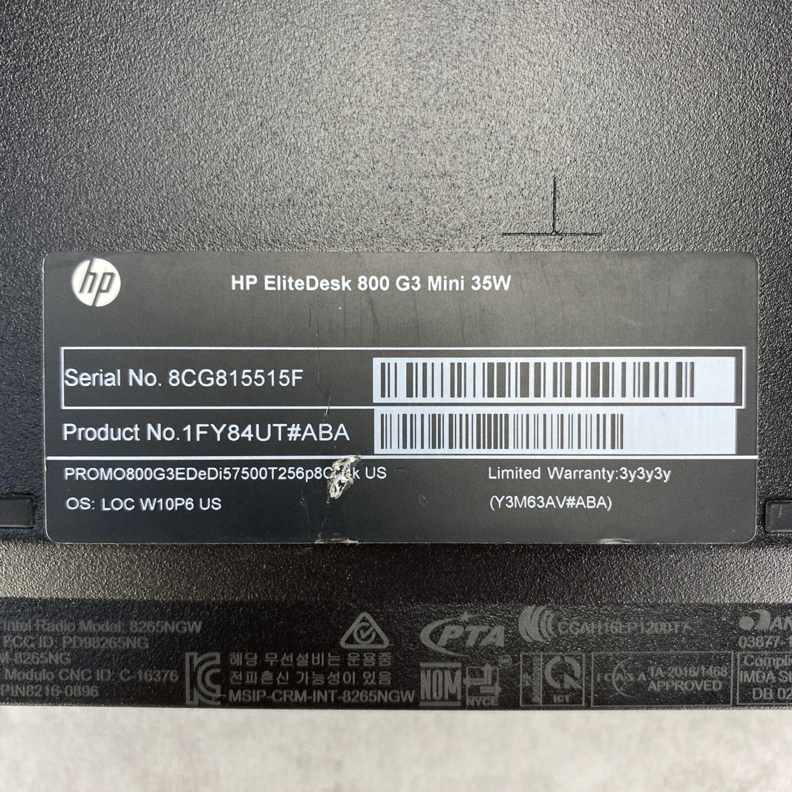 HP EliteDesk 800 G3 Mini Quad Core i5-7500T 2.70GHz 8GB RAM WiFi No HDD Lot Of 4