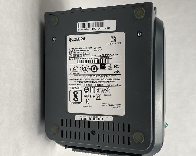 Zebra GX420t USB Thermal Transfer Label Printer For Parts