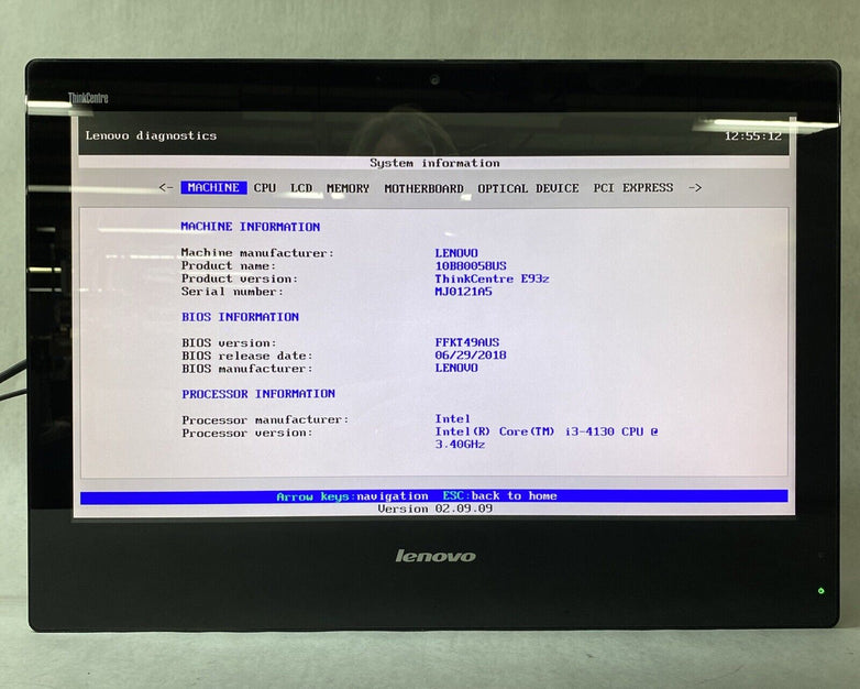Lenovo ThinkCentre E93z AIO Intel Core i3-4130 3.40GHz 8GB RAM No Stand HDD OS