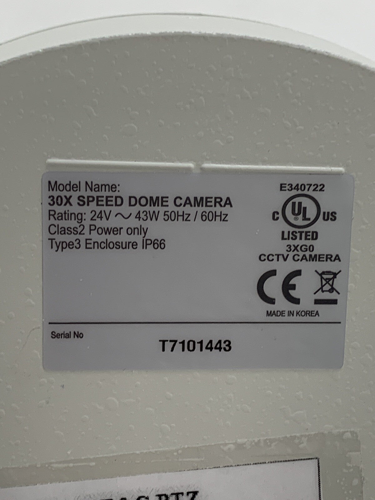 KT+C KPT-SPDN300NUCH 30x Speed Dome Camera  Open Box