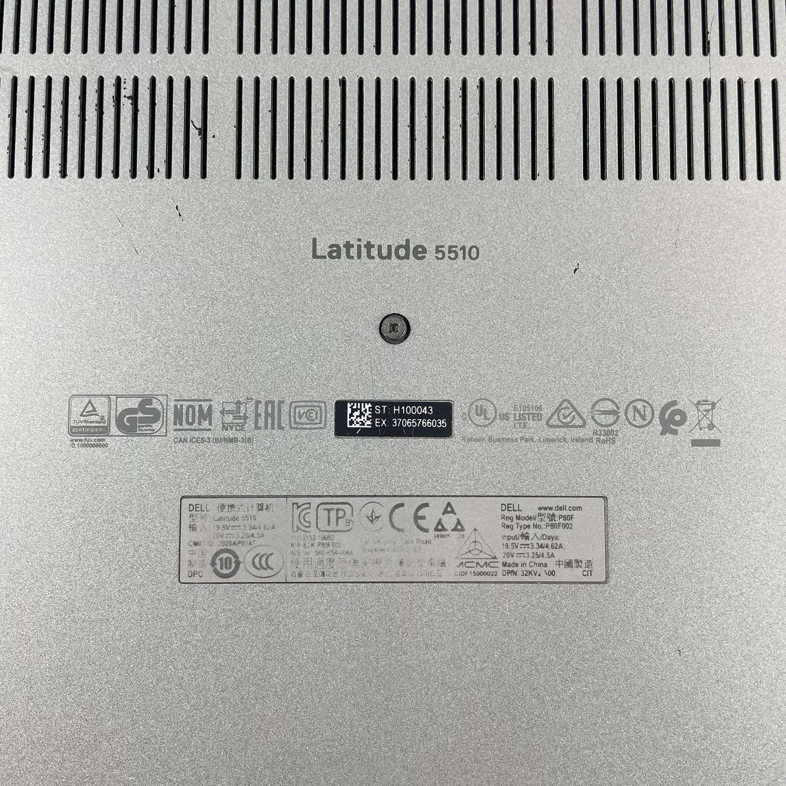 Dell Latitude 5510 15.6" i5-10210U 1.60 GHz 8 GB RAM No SSD/OS/AC/Batt15