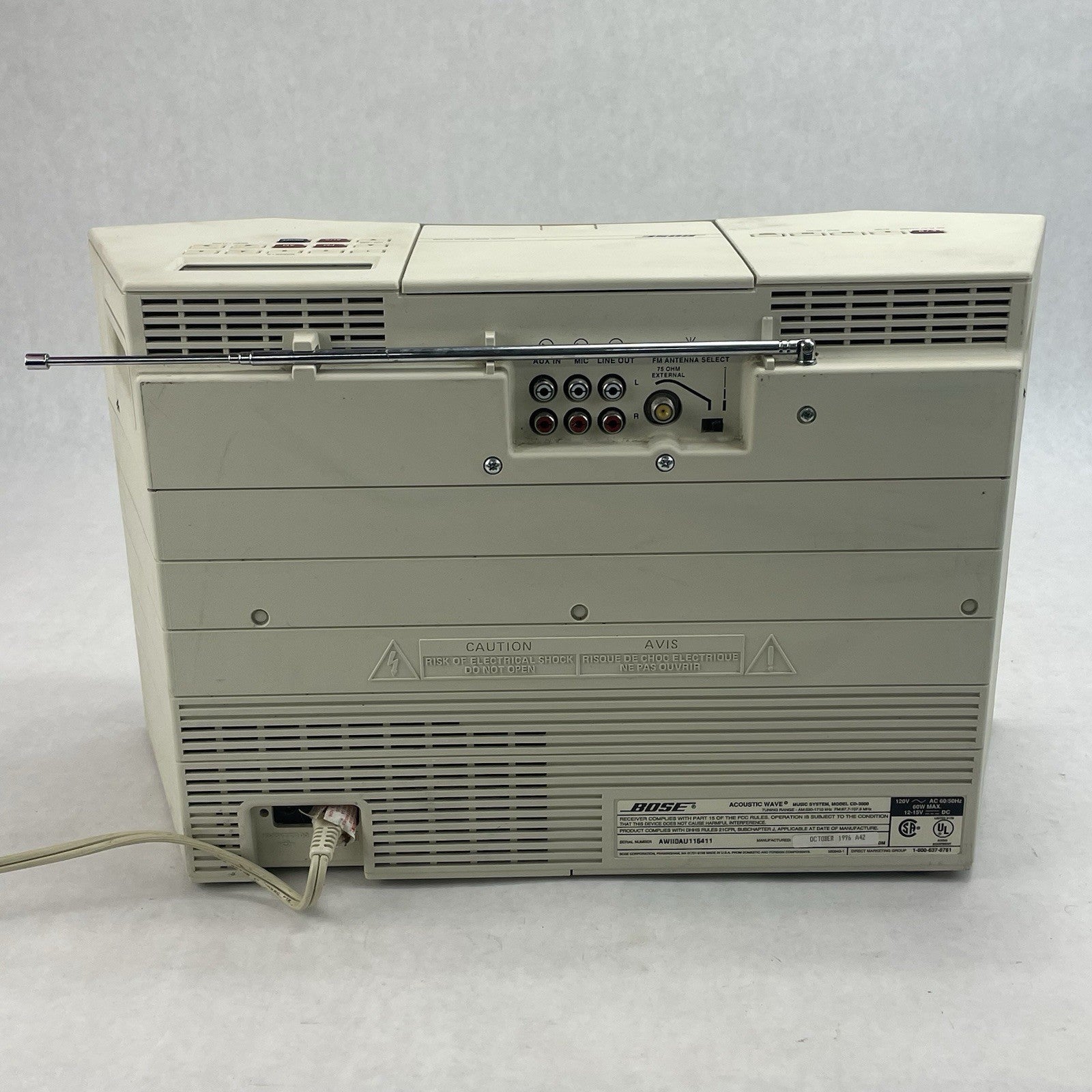 Bose Acoustic Wave Music System CD-3000 AM/FM  Tested (CD Player Not Working)3