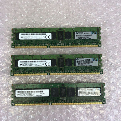 8GB Micron MT18JSF1G72PZ HP PC3-12800R-11-13-C2 1RX4 Ram Total 24 GB (Lot of 3)