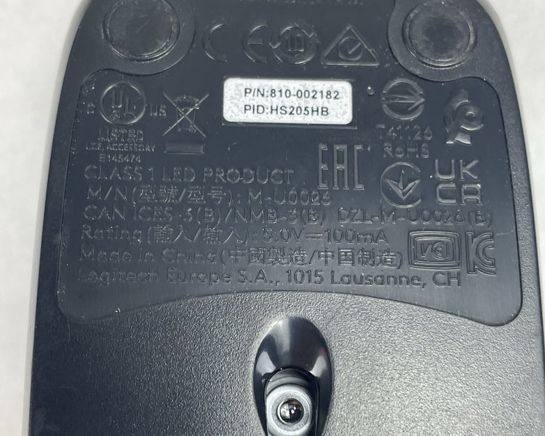 Logitech Wired USB Optical Mouse M-U0026 Lot of 10