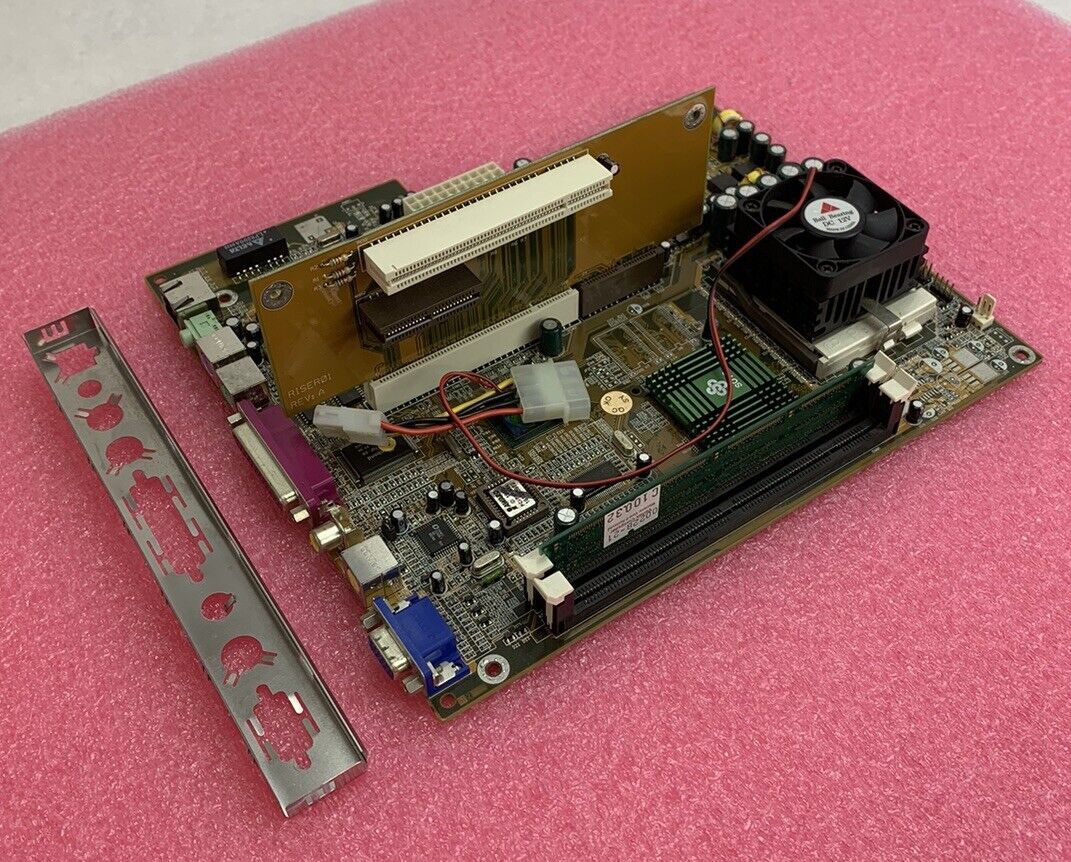 Soyo SY-71WL-T LI-7000 Motherboard Intel Celeron 400MHz 32MB RAM w/ Shield